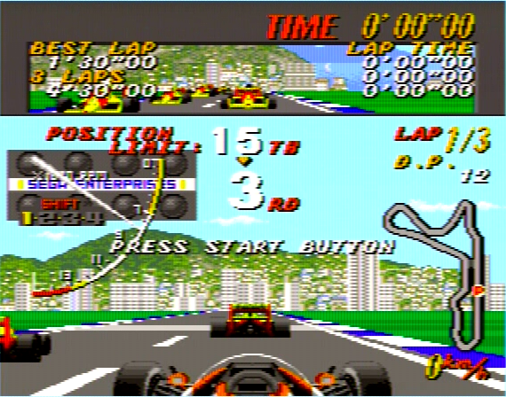 Super Monaco GP Genesis 1 32X Composite - 104538 Colors