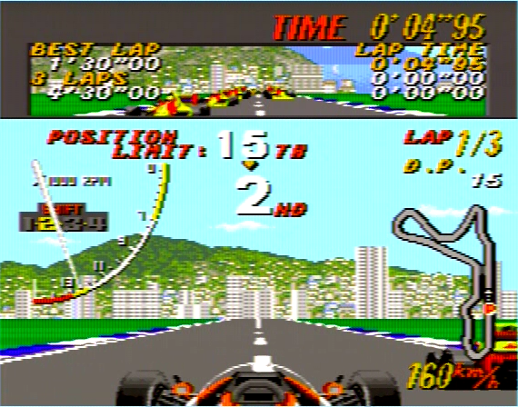 Super Monaco GP Genesis 1 32X Composite - 97999 Colors