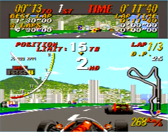 Super Monaco GP Genesis 1 32X Composite - 103774 Colors