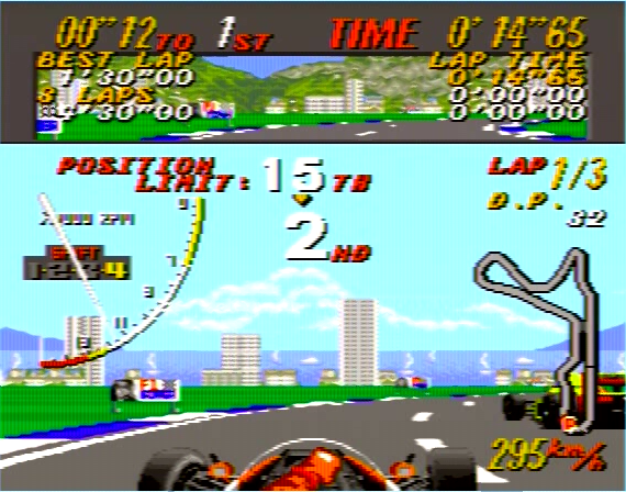 Super Monaco GP Genesis 1 32X Composite - 84946 Colors
