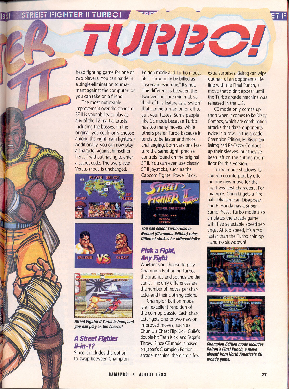 Retro 90s Arcade Games) - Street Fighter II Champion Edition - Balrog Vs  Vega